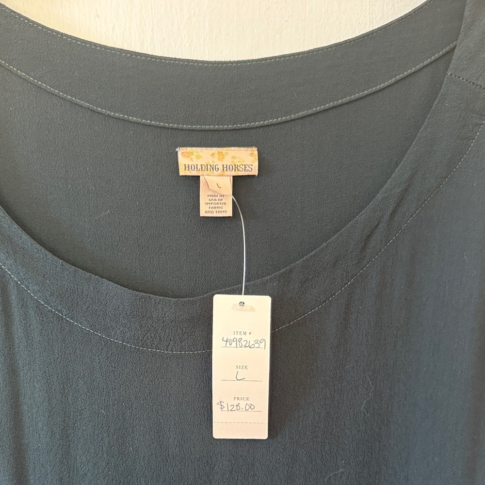 Anthropologie Holding Horses off black dress size L